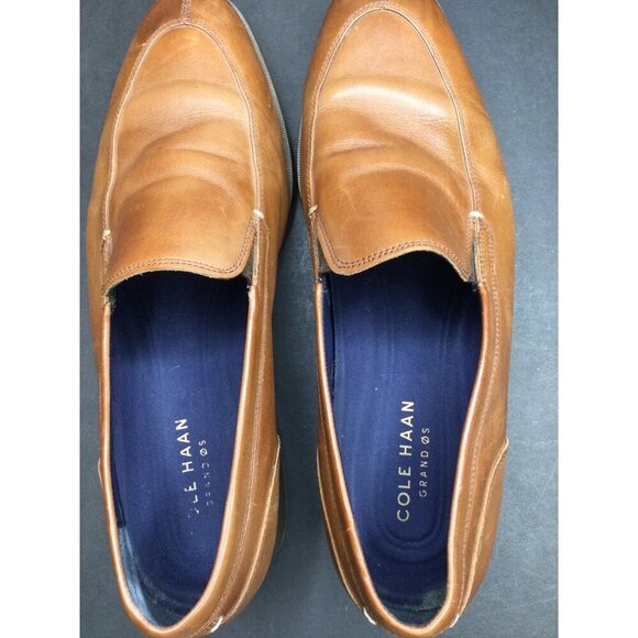 Cole Haan Mens Shoes Grand OS Leather Slip-On Loafers Size 11.5 M Tan Brown main image 4